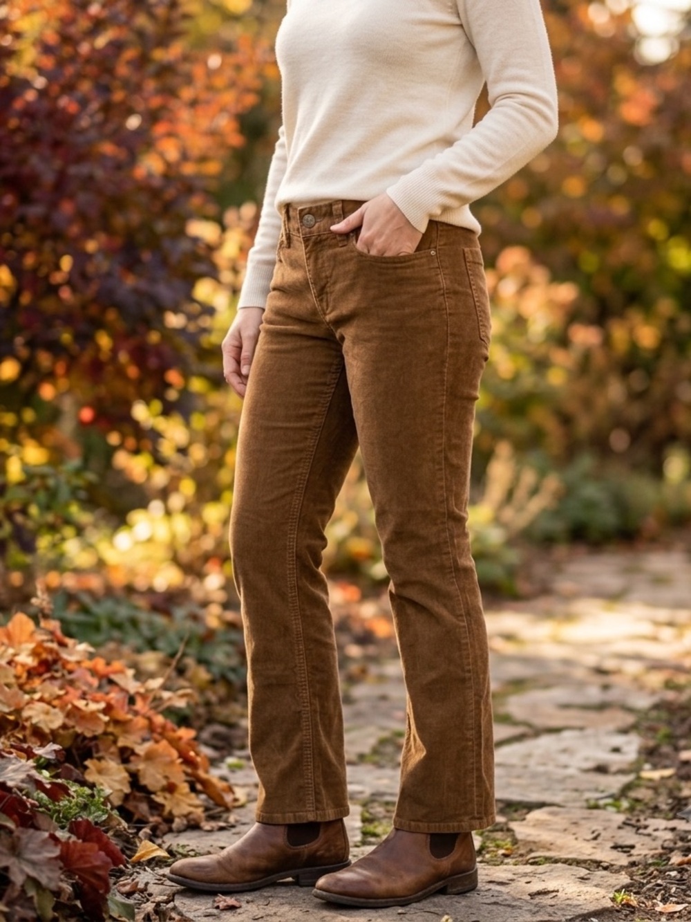 J.Crew Favorite Fit Corduroy Pants Size 27S Brown Stretch